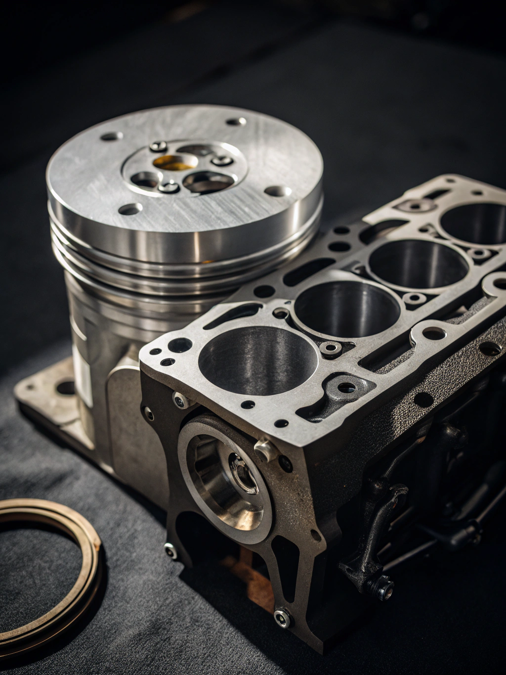 Detailed close-up of a high-performance engine bay